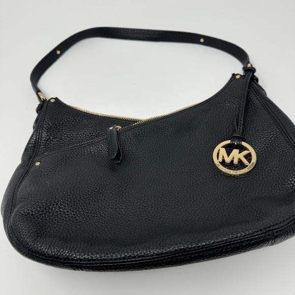 Michael Kors Black Leather Shoulder Purse - Picture 3 of 11